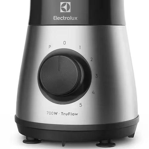 Liquidificador Electrolux EBS30 Aço Inox EscovadoPreto com Copo de Vidro 700W e 5 Velocidades - 110V