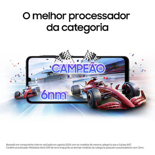 Celular Samsung Galaxy A07 128GB, 4GB, Câmera 50MP, Tela 6.7, Proteção IP54, Processador 6nm - Violeta