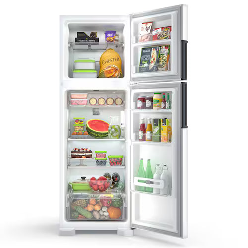 Geladeira Consul Duplex CRM44AB Frost Free 386L com Altura Flex, Função Turbo, Iluminação em LED e Freezer Espaçoso - Branca - 110V