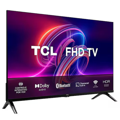 Smart TV LED 32 Full HD TCL S5400AF com Android TV, Wi-Fi, Bluetooth, Controle Remoto com Comando de Voz, Google Assistente e Chromecast integrado