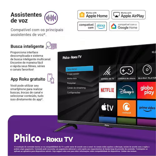 Smart TV 32” Philco LED Roku TV PTV32G7PR2CGB - Smart TV LED 32 polegadas