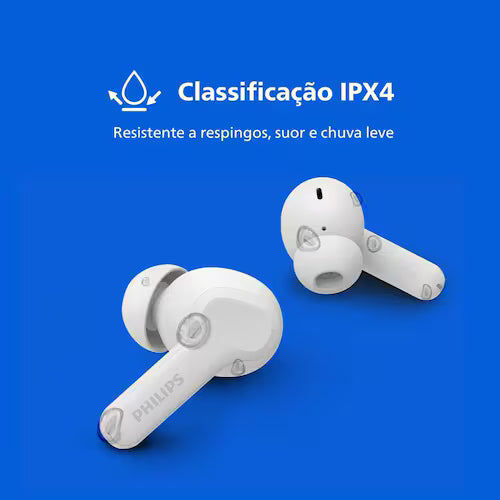 Fone de Ouvido Bluetooth Philips TAT1109WT00 Branco com Microfone