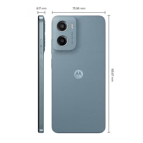 Smartphone Motorola Moto g05 Cinza Vegan Leather 128GB 4GB RAM + 8GB Ram Boost e Camera 50MP com AI Bateria de 5200 mAh Tela 6.7 e Su