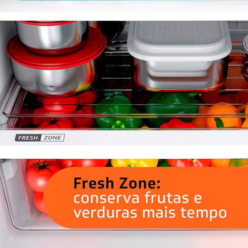 Geladeira Brastemp 375L BRM44HK Frost Free Duplex Extrafrio Fresh Zone Inox - 110V
