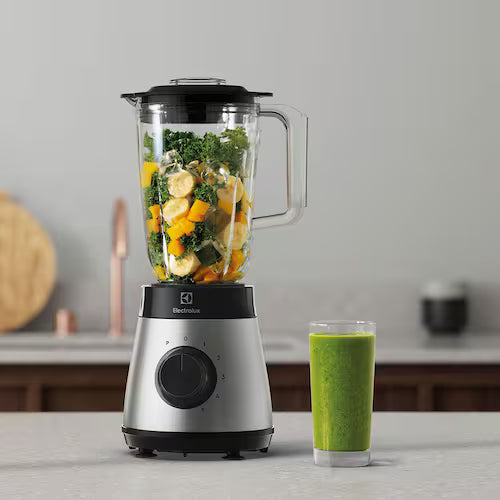 Liquidificador Electrolux EBS30 Aço Inox EscovadoPreto com Copo de Vidro 700W e 5 Velocidades - 110V