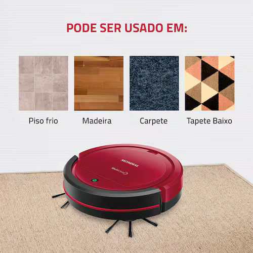 Aspirador Robô Mondial Multi Clean RB-09 Bivolt - Vermelho