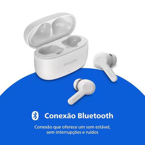 Fone de Ouvido Bluetooth Philips TAT1109WT00 Branco com Microfone