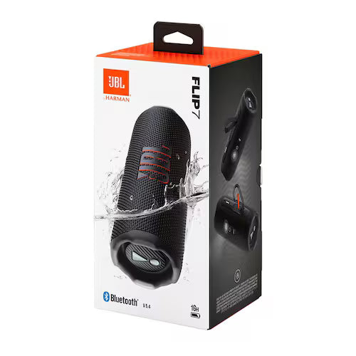 Caixa de Som JBL Flip 7 com Bluetooth e à Prova D'água, Potência 35W Preta - Bivolt