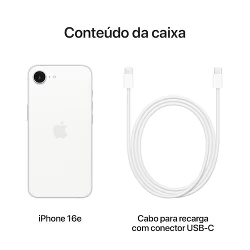 Apple iPhone 16e 128GB 6,1 48MP Branco - Smartphone