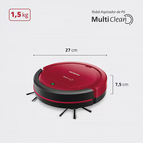 Aspirador Robô Mondial Multi Clean RB-09 Bivolt - Vermelho