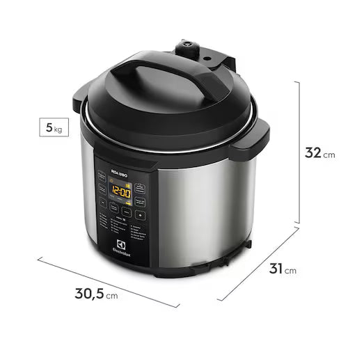 Panela de Pressão Elétrica Electrolux 6L Preta Experience por Rita Lobo (PCC20) - 110V