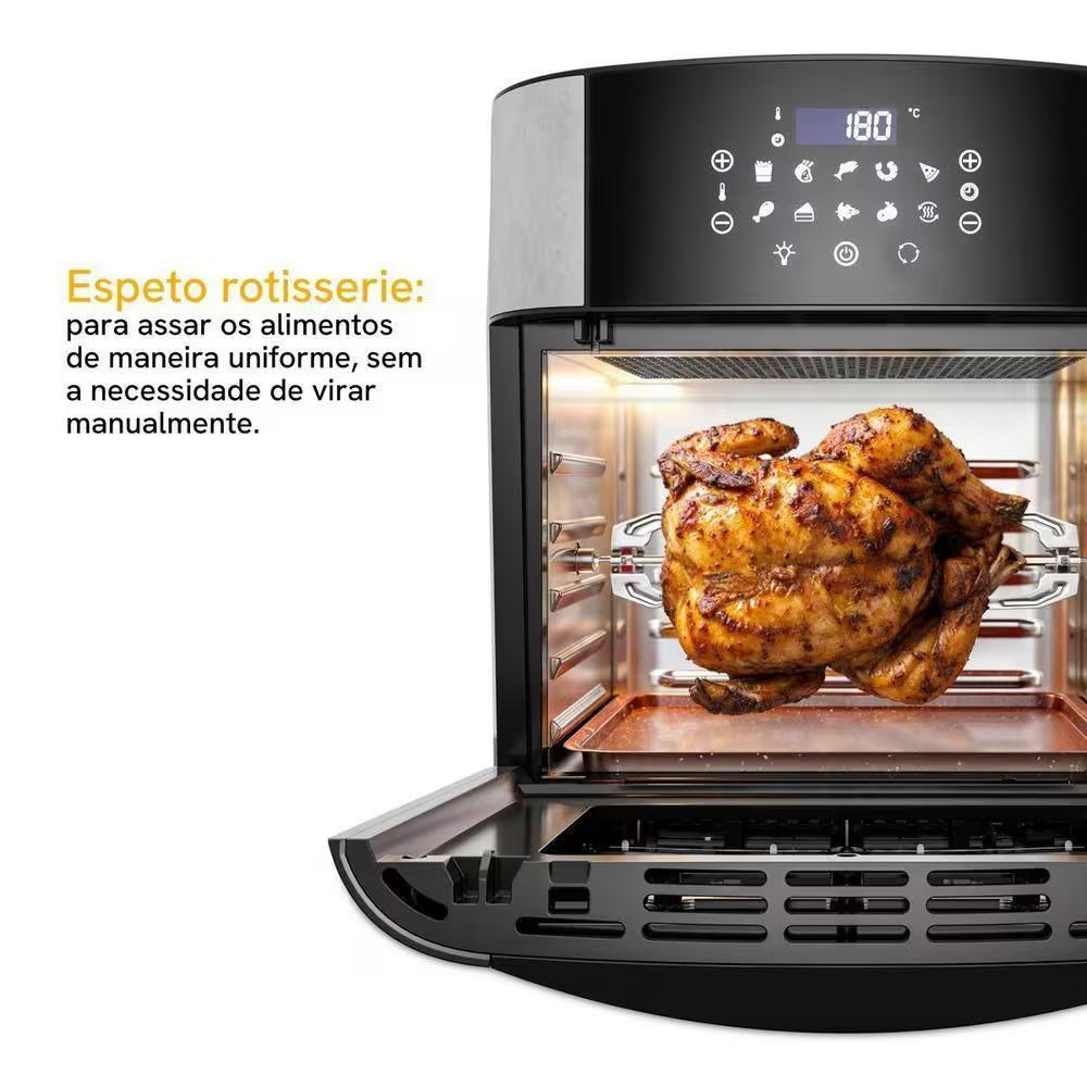 Air Fryer Kitchen Art 16L 4 em 1 com Espeto Rotisserie KAF16A 110V