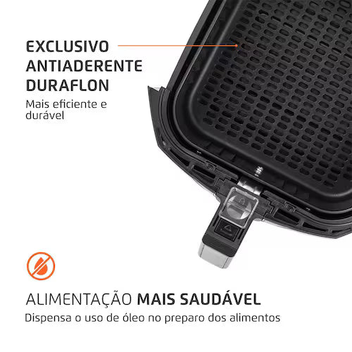 Fritadeira Elétrica Sem Óleo Air Fryer Mondial AFN40BI Family Inox 4L PretaInox - 110V