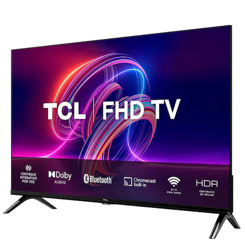 Smart TV LED 32 Full HD TCL S5400AF com Android TV, Wi-Fi, Bluetooth, Controle Remoto com Comando de Voz, Google Assistente e Chromecast integrado