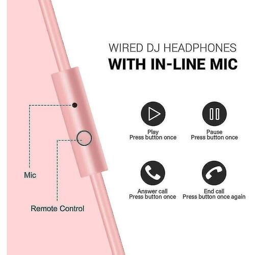 Fones de ouvido fones de ouvido oneodio sobre a orelha fones de ouvido para mulheres e meninas fones de ouvido estéreo graves com fio com porta compar