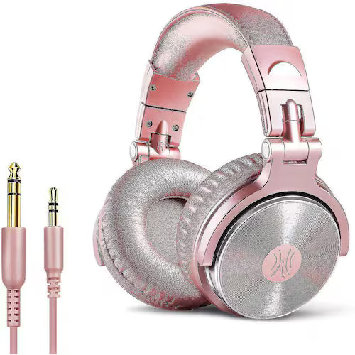Fones de ouvido fones de ouvido oneodio sobre a orelha fones de ouvido para mulheres e meninas fones de ouvido estéreo graves com fio com porta compar