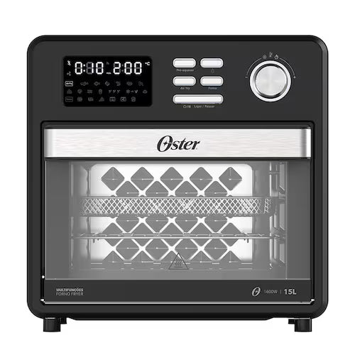 Forno e Fryer 15L Oster Multifunções Compact 10 em 1 - Forno Elétrico e Fryer Oster Multifunções